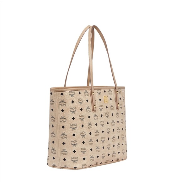 MCM - MWP7AVI33IG001 Anya Med Shopper Tote - Beige - Picture 2 of 5
